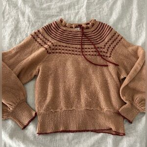 ☀️3/$25 By Hewlett acrylic vintage balloon sleeve sweater hong kong medium